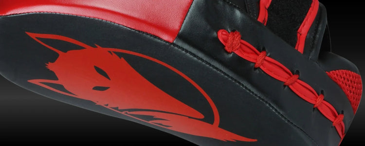 Technical view of Tyke-ies focus mitts designed for joint stabilization and coaching precision.