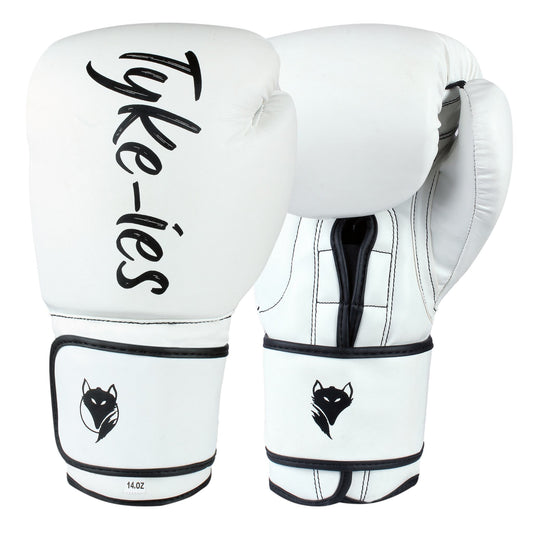 Tyke-ies Boxing Gloves 'AGILE' - White | Ultimate Speed & Precision