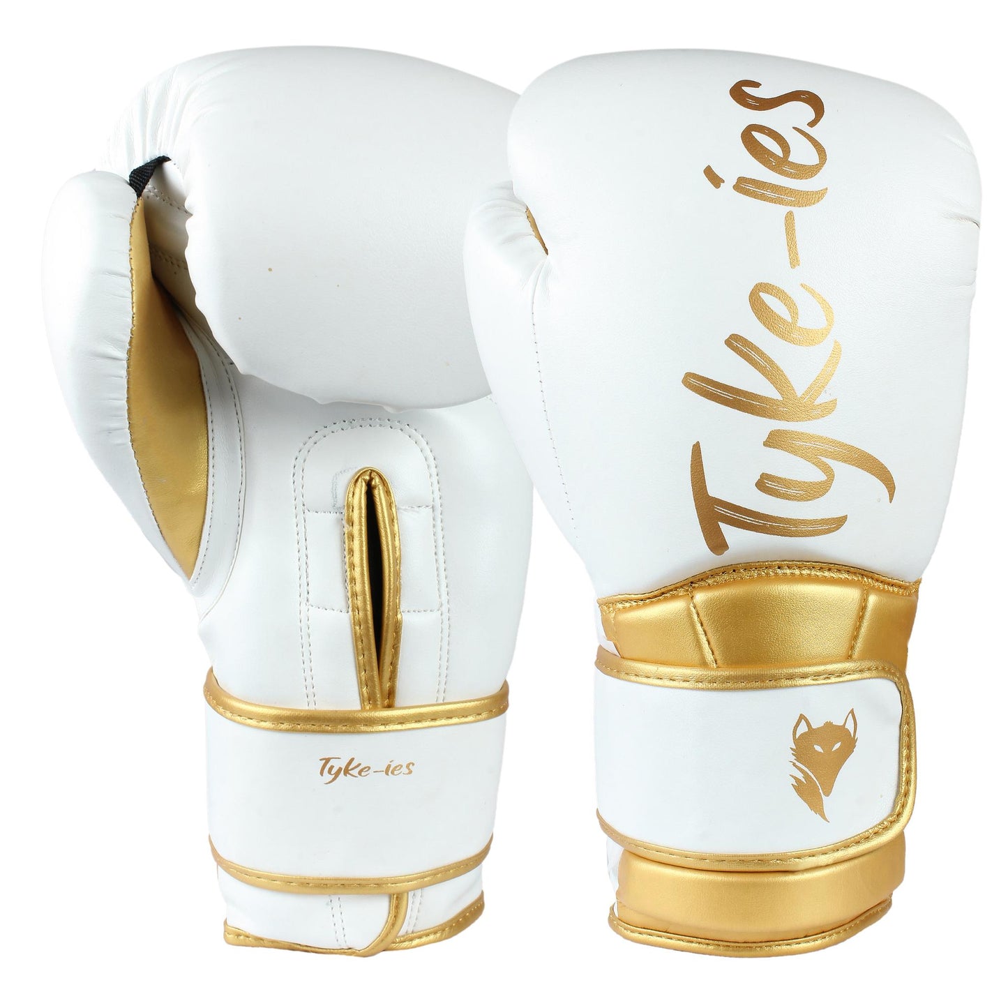 Tyke-ies Pro Boxing Gloves 'ELEGANT' - White/Gold | Style & Power