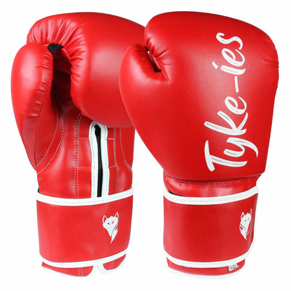 Full technical set view of red Tyke-ies Agile gloves showcasing the sleek DX series design.