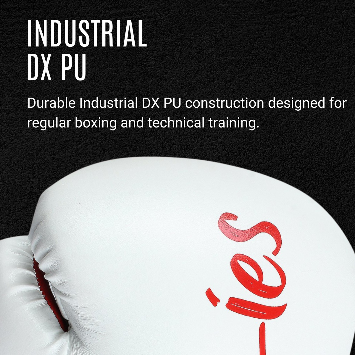 Tyke-ies Elegant white and red boxing gloves made with Industrial DX PU