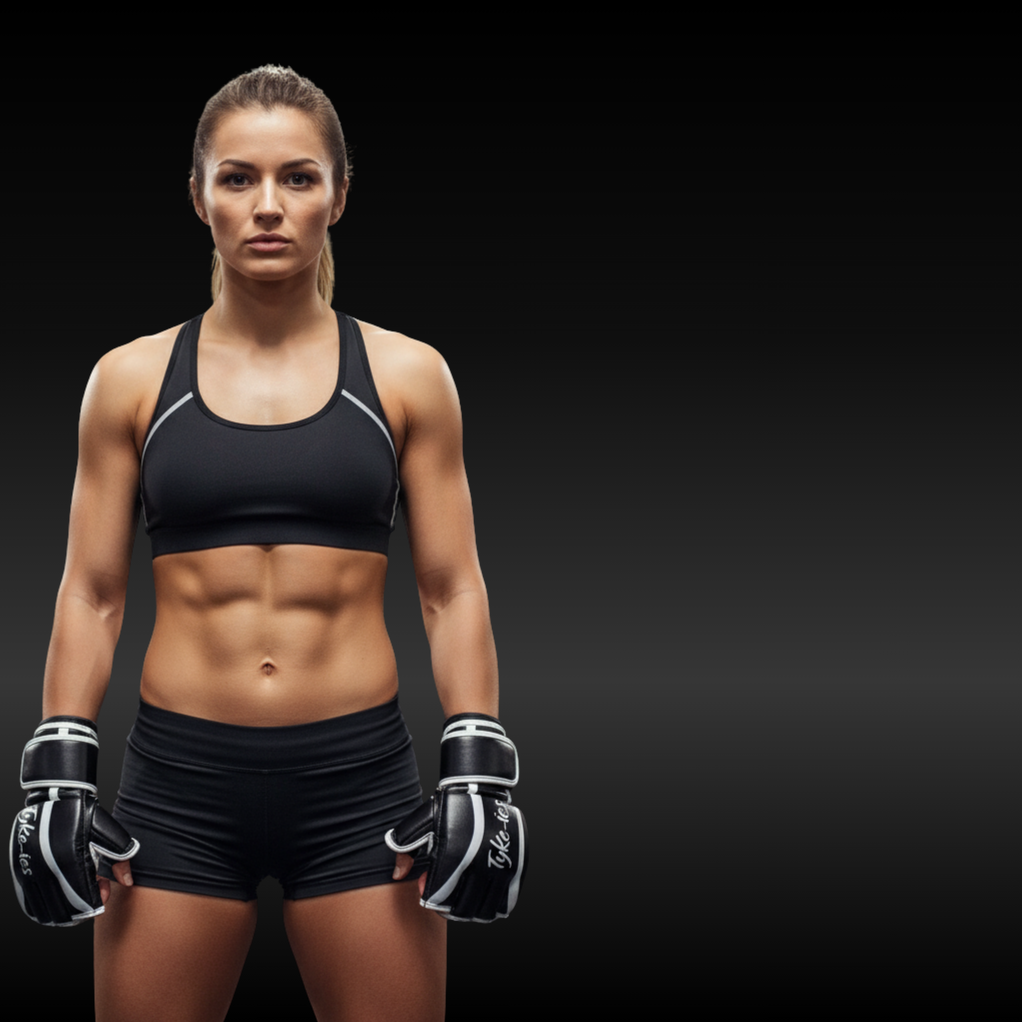 Fighter wearing Tyke-ies MMA gloves designed for seamless transitions between striking and grappling.