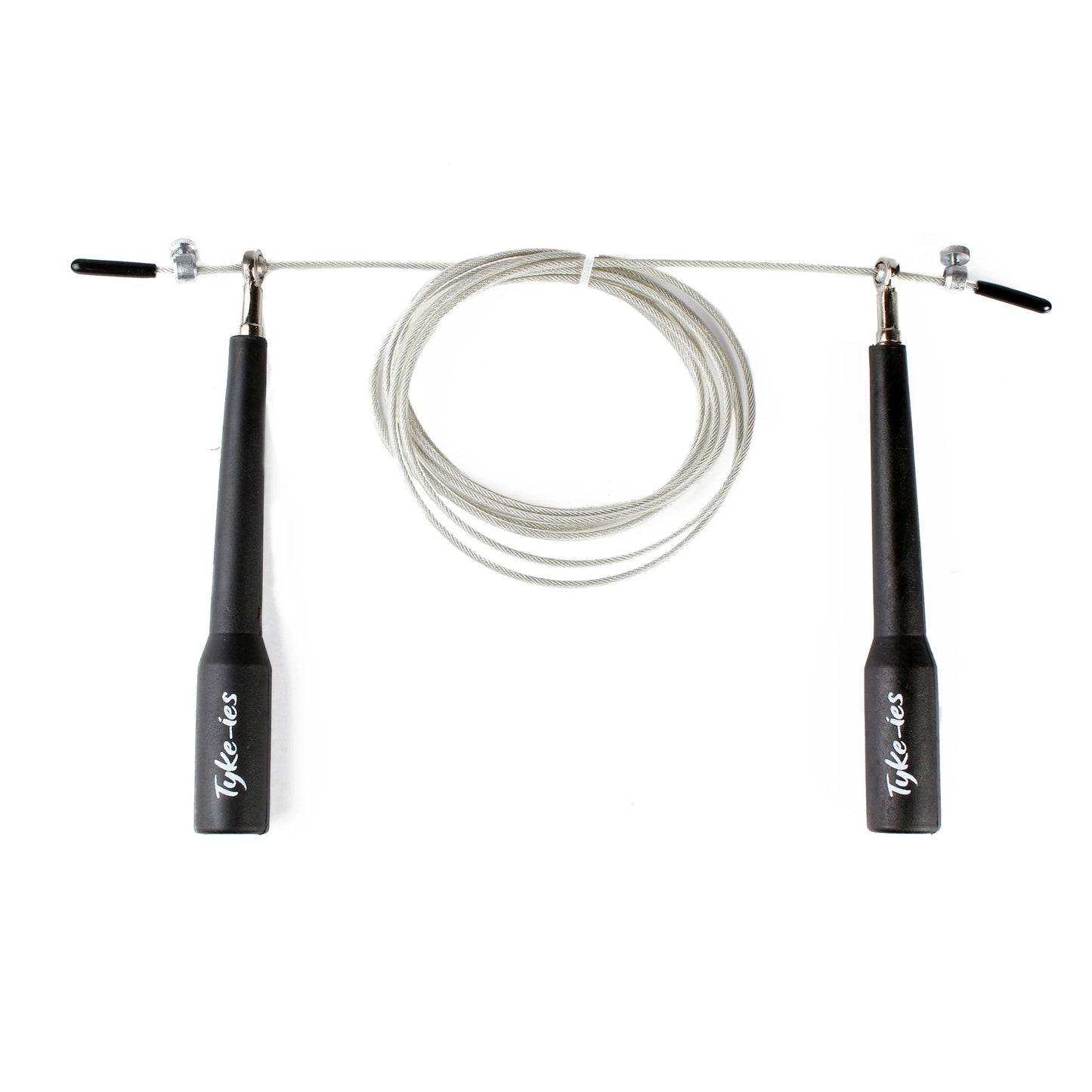 Top view of Tyke-ies Nimble skipping rope handle showing the smooth rotation bearing.