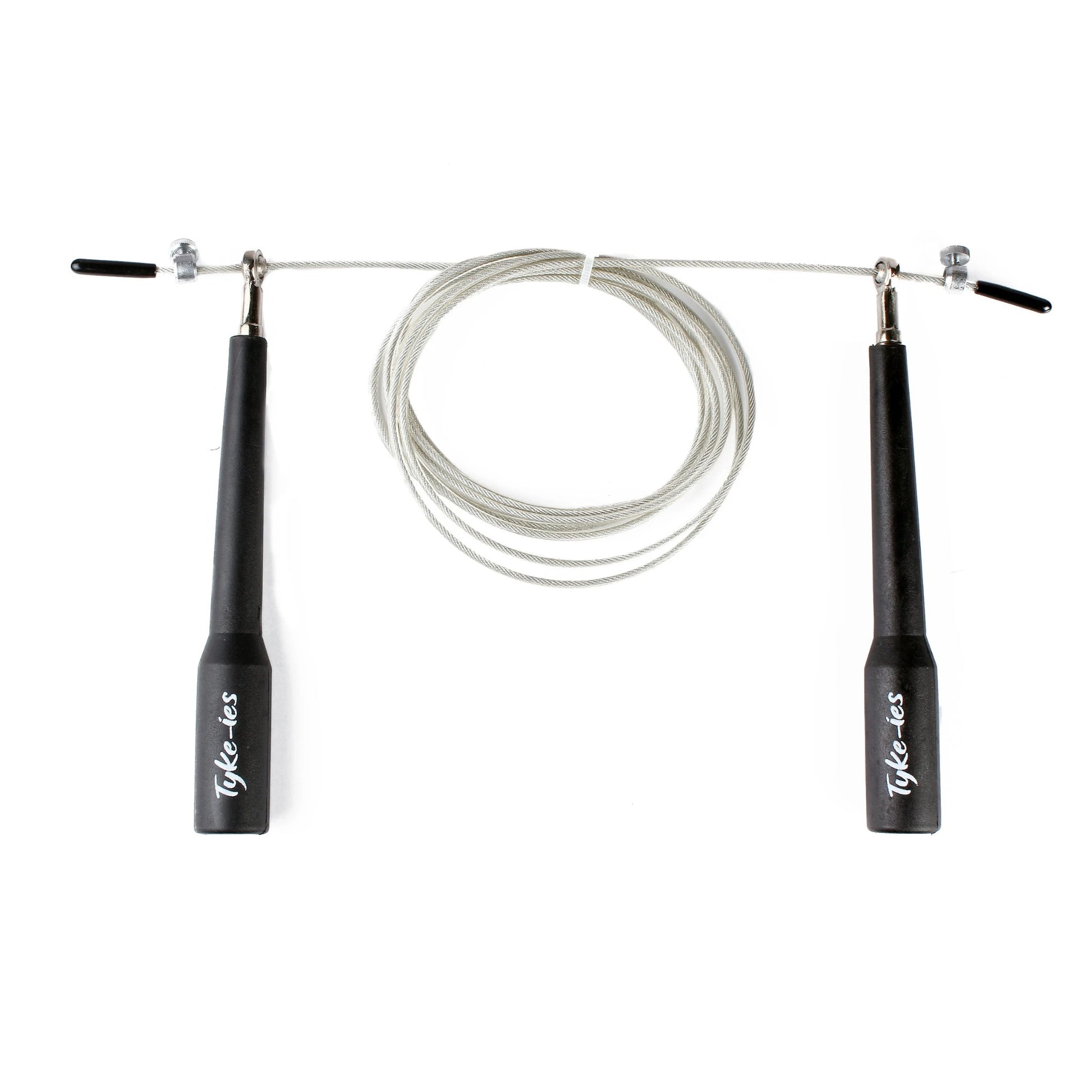 Top view of Tyke-ies Nimble skipping rope handle showing the smooth rotation bearing.
