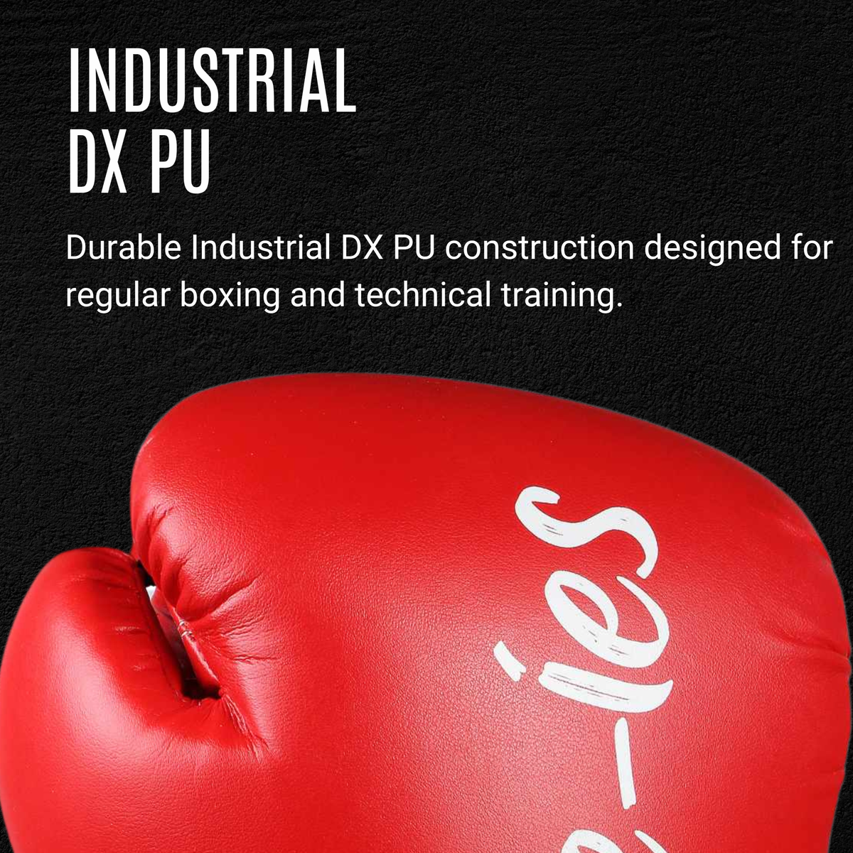 Tyke-ies red AGILE boxing gloves made with durable Industrial DX PU