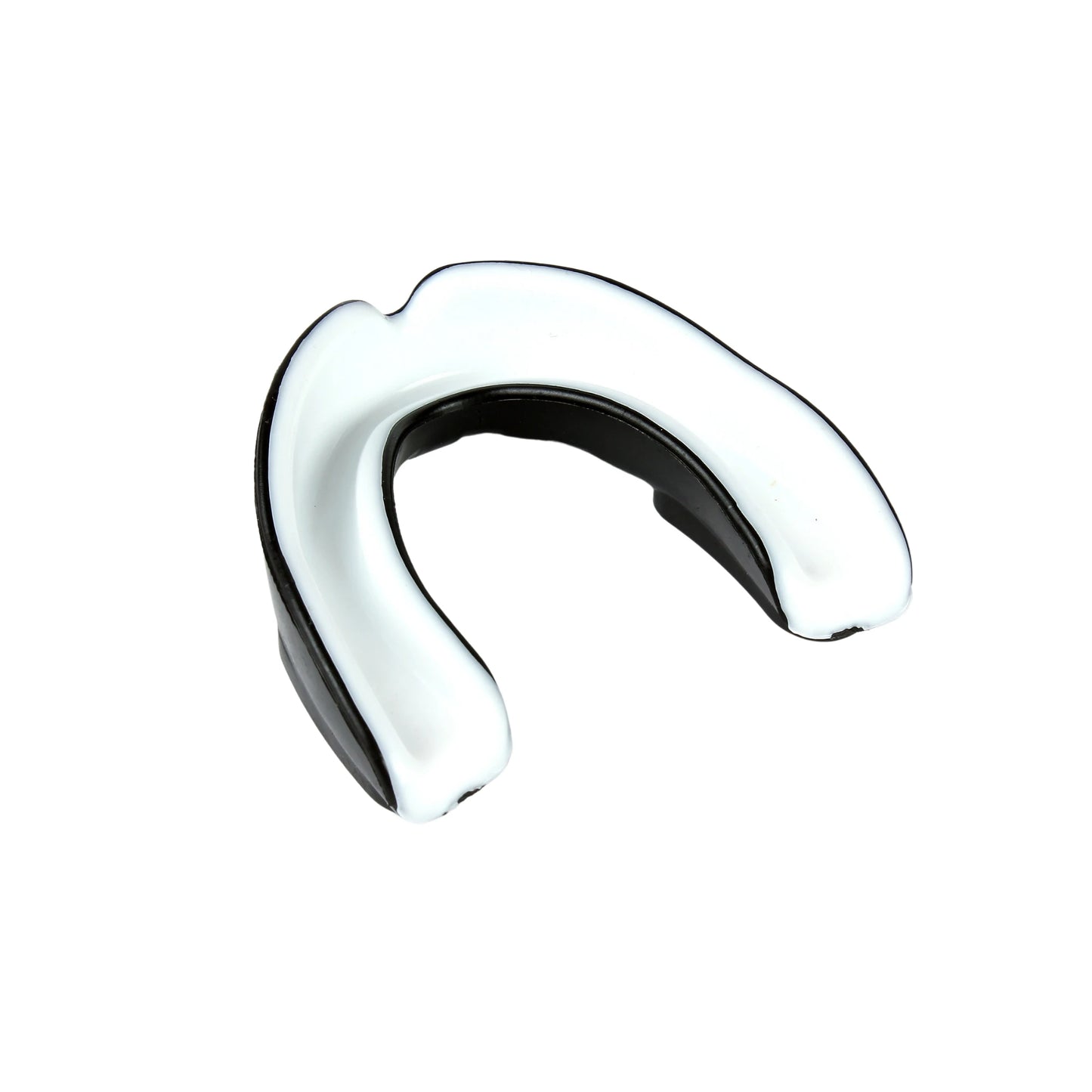 Black Tyke-ies Resilient boil-and-bite mouthguard for a custom-molded protective fit.