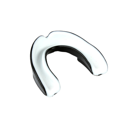 Black Tyke-ies Resilient boil-and-bite mouthguard for a custom-molded protective fit.