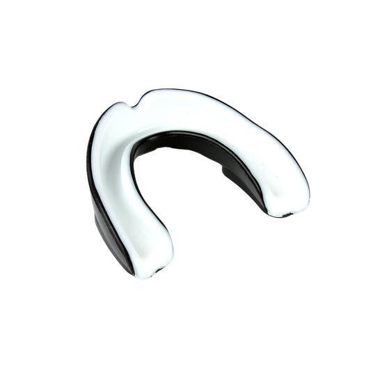Black Tyke-ies Resilient boil-and-bite mouthguard for a custom-molded protective fit.