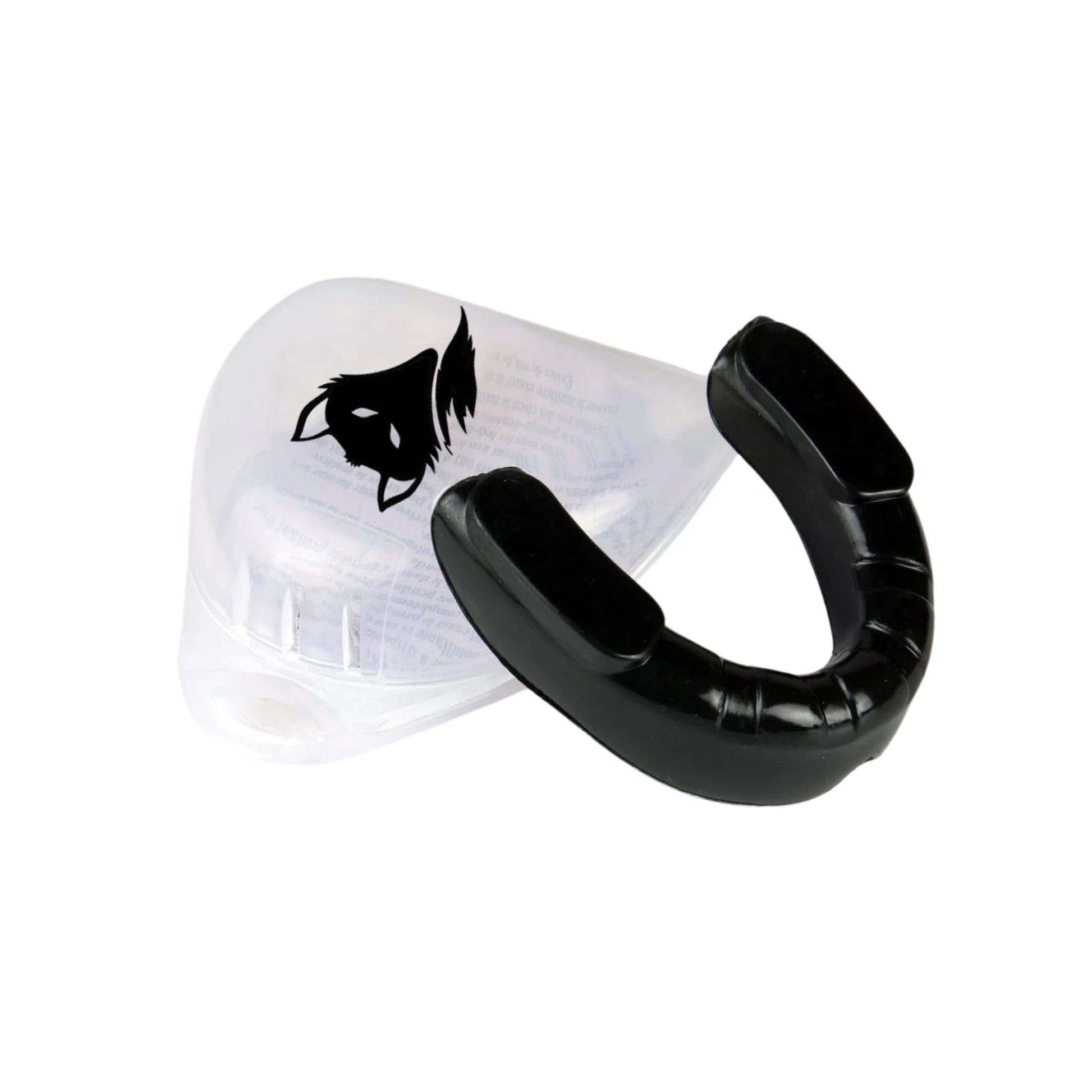 Black Tyke-ies Resilient gum shield with its antimicrobial ventilated storage case.