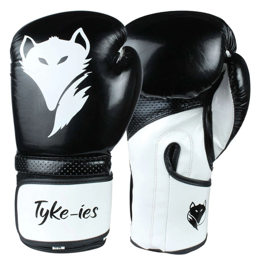 Pair of black Tyke-ies Sleek gloves showing the minimalist design and technical palm.